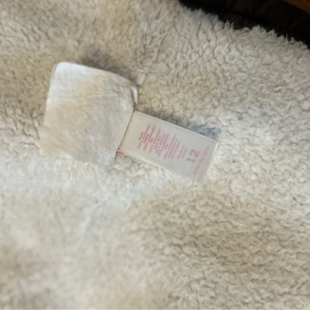 Justice Brown Faux‎ Sherpa Lined Puffer Jacket for Kids, Size 12